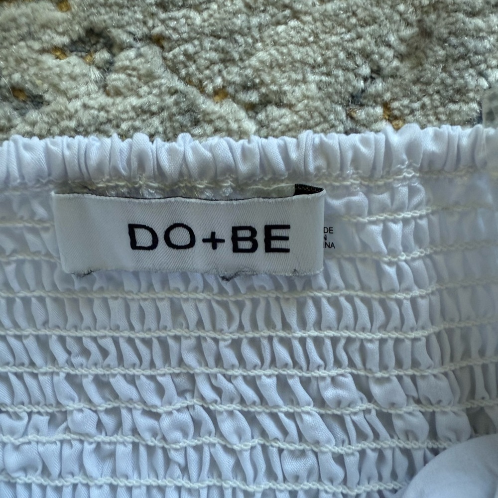 Do + Be White Ruffled Crop Top - Picture 2 of 3